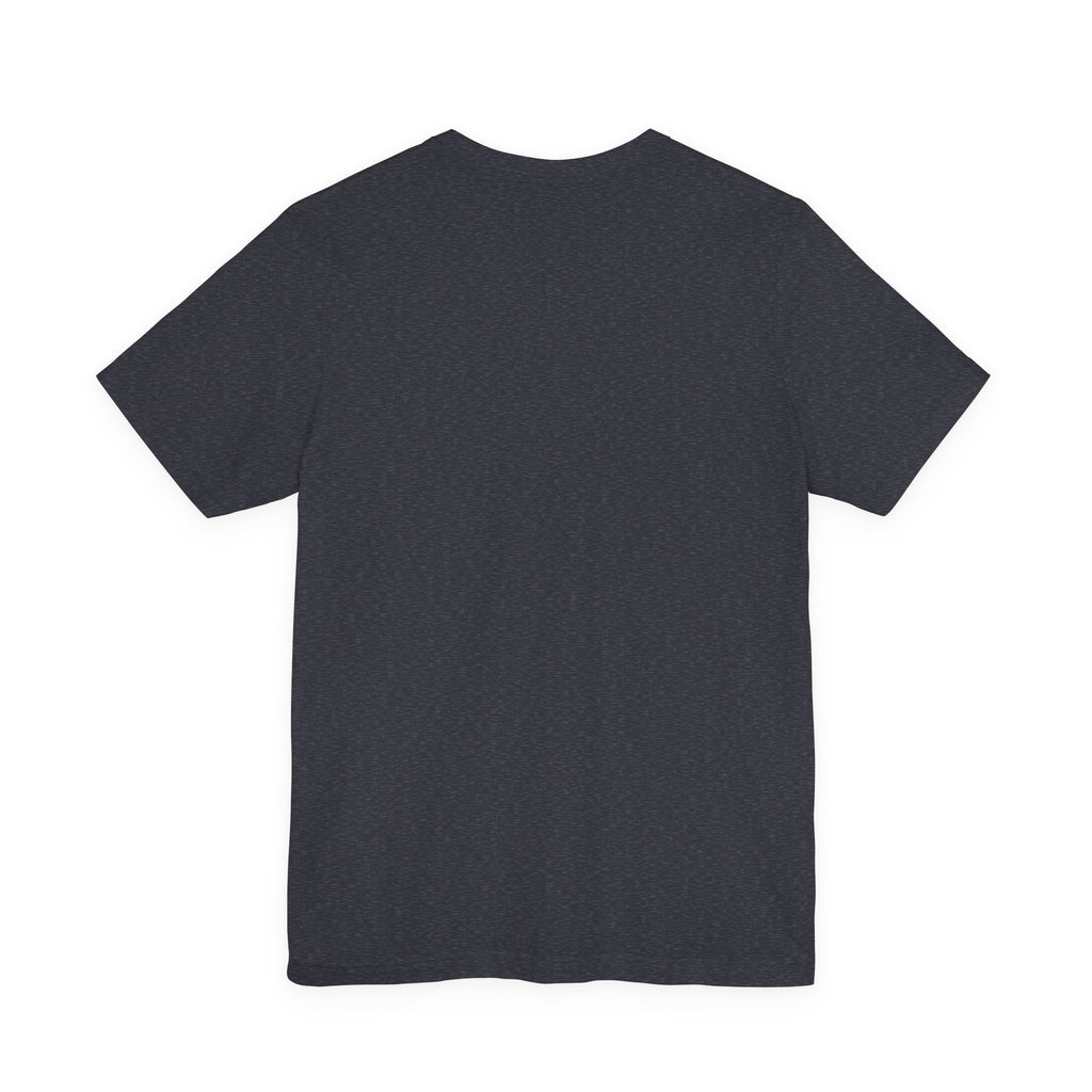 The Calm Energy Vibes T-Shirt — "I Run the Forecast" CEO Energy by TimeWarp Drip is displayed laid flat, back side up, on a white background. This short-sleeved tee features a dark color and a lightweight design.