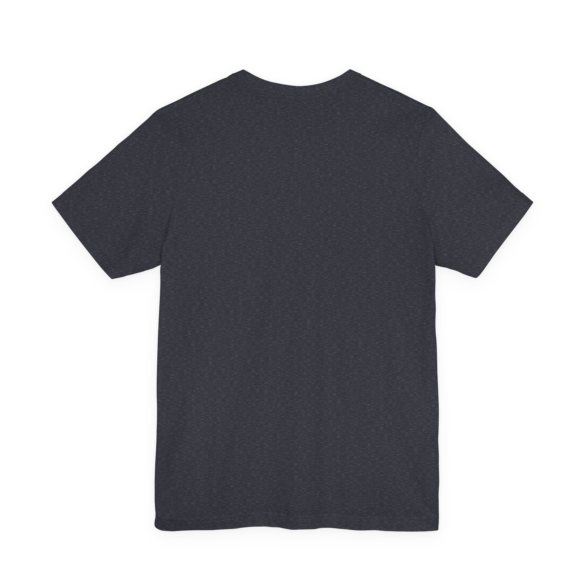 The Calm Energy Vibes T-Shirt — "I Run the Forecast" CEO Energy by TimeWarp Drip is displayed laid flat, back side up, on a white background. This short-sleeved tee features a dark color and a lightweight design.
