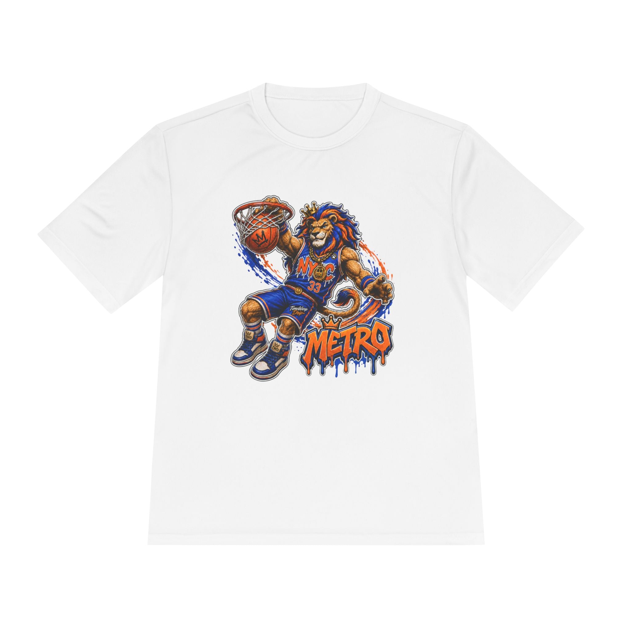 Metro NYC Basketball Tee — "Built Different" Lion Mascot Sports Shirt
