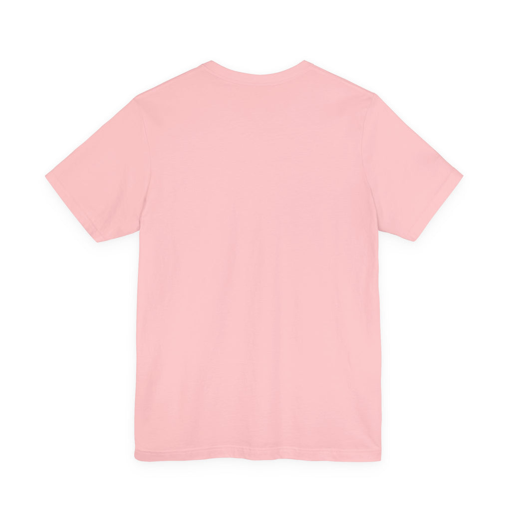 The Lucky Clover "Pulls Up Lives" Graphic T-Shirt by TimeWarp Drip is a light pink short-sleeve tee shown laid flat from the back, featuring no visible logos or designs. Available in sizes S-3XL.