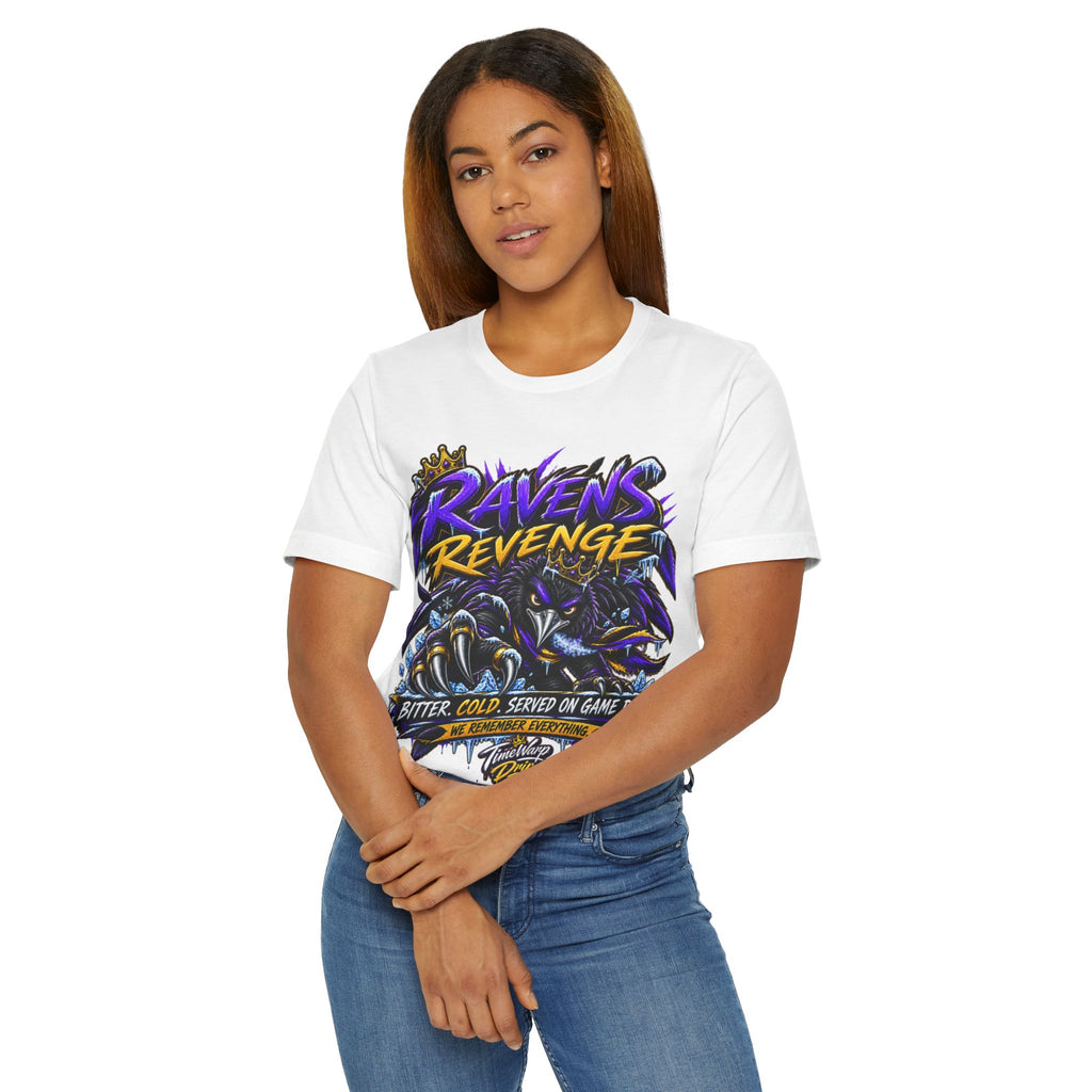 Raven Revenge T-Shirt — "Bitter, Cold, Served on Game Day" Fan Tee