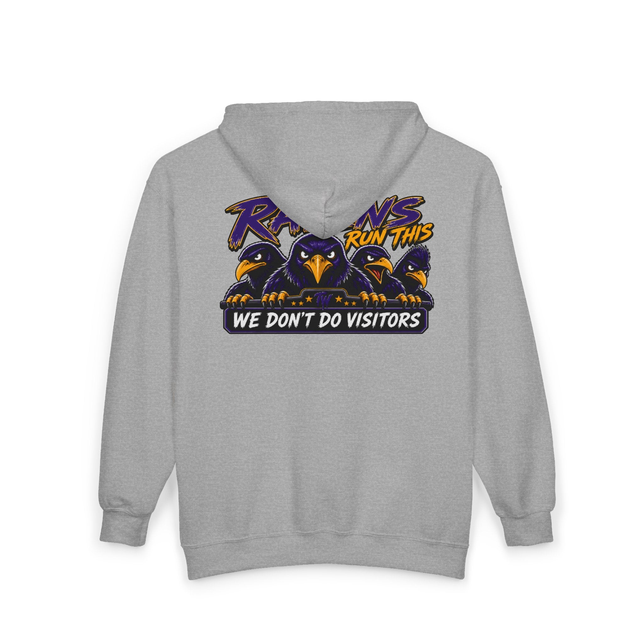 Ravens Run This Zip Hoodie — "We Don’t Do Visitors" Sports Hoodie