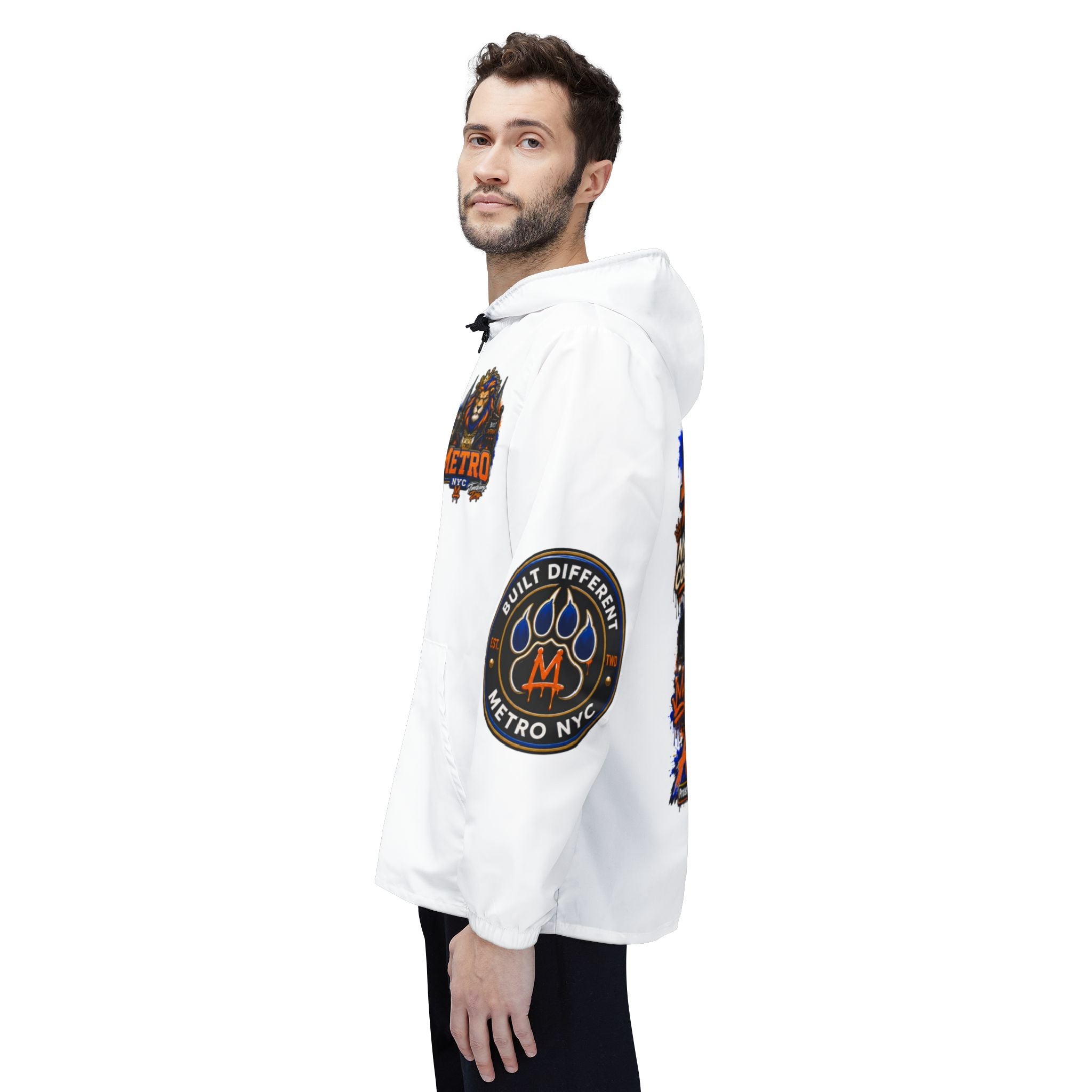 Basketball Windbreaker —  'ANTE UP' Metro Championship Streetwear (White)