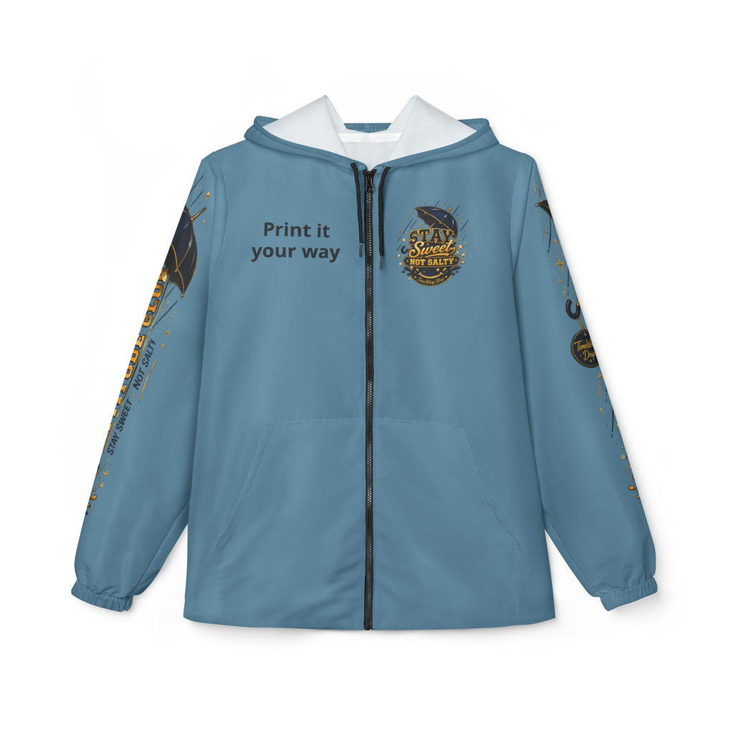 TimeWarp Drip Don't Be Salty Windbreaker – Retro Blue Drip – Don't Be Salty Streetwear | TimeWarp Drip