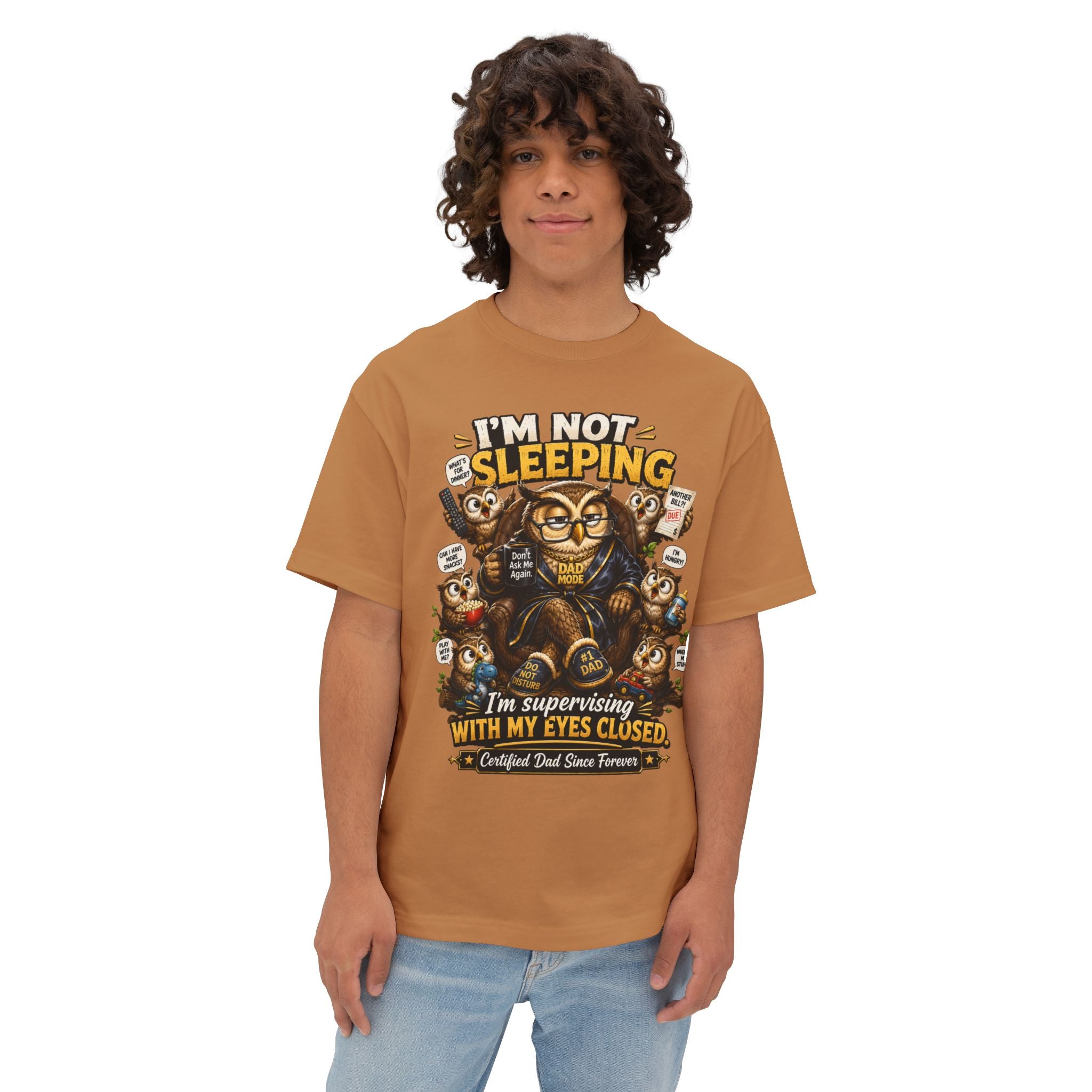 I'm Not Sleeping Owl Dad Tee — Funny "I'm Supervising With My Eyes Closed" Graphic T-Shirt