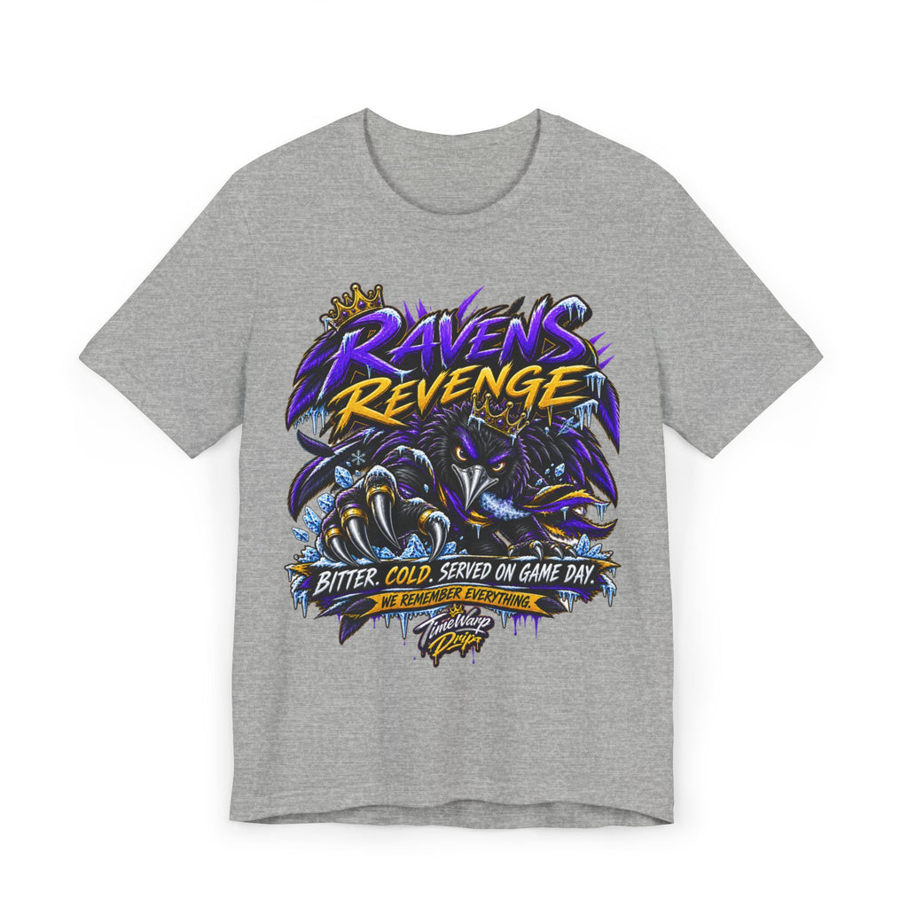Raven Revenge T-Shirt — "Bitter, Cold, Served on Game Day" Fan Tee
