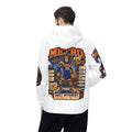 Basketball Windbreaker Jacket - 'Metro' (White) Team Graphic Hooded Windbreaker