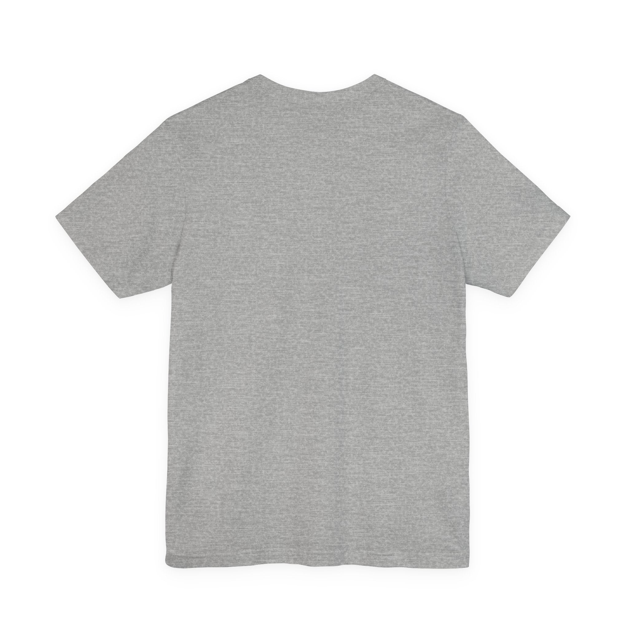 TimeWarp Drip Heather gray Printify street tee drips bold “Luck Don't Chase Nobody” clover graphic—Airlume cotton, back view. streetwear apparel