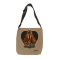TimeWarp Drip – Black adjustable tote with “We Are the Harvest” graphic, bold Premium Urban Fashionstatement, high-end urban energy. | premium streetwear