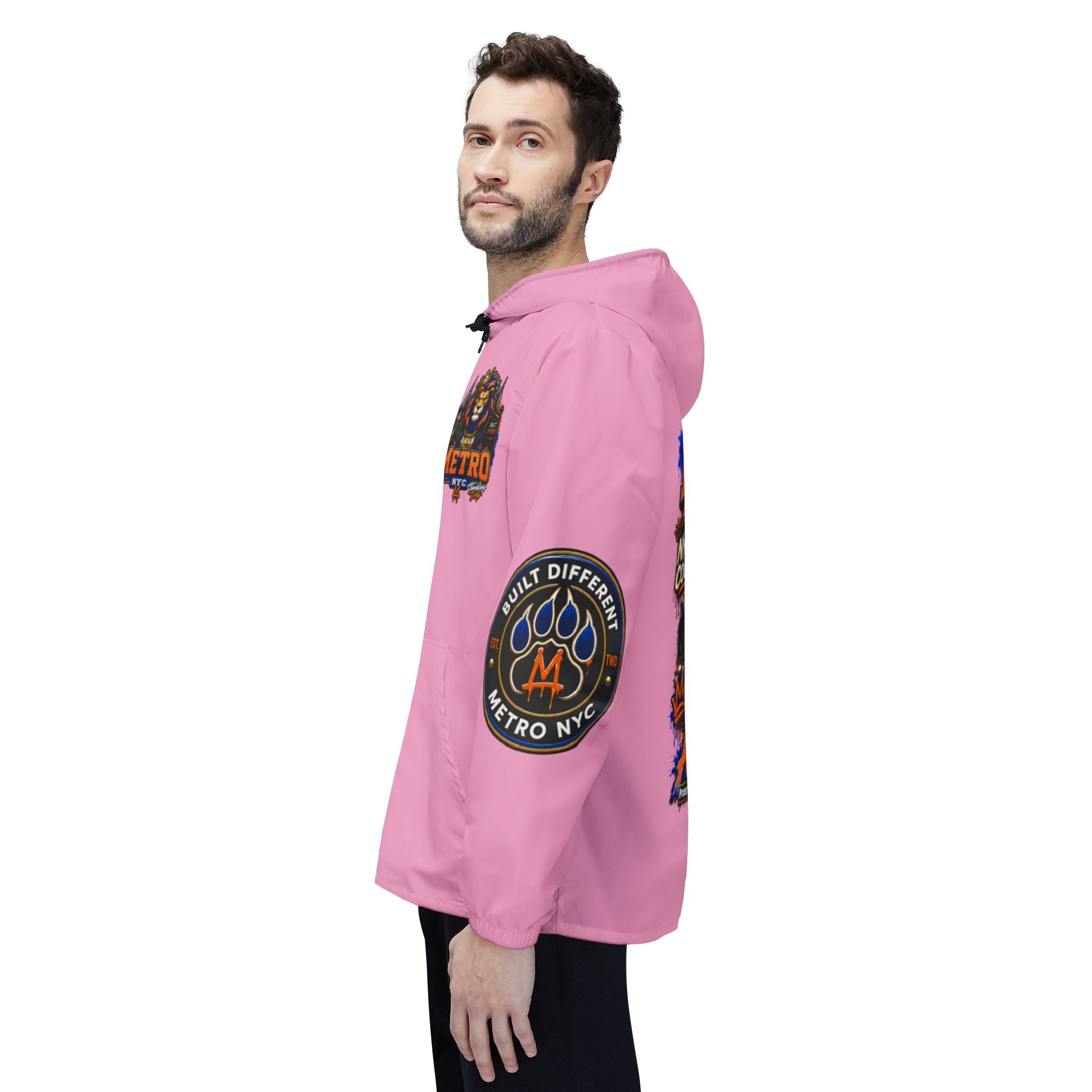 Basketball Windbreaker —  'ANTE UP' Metro Championship Streetwear (Pink)