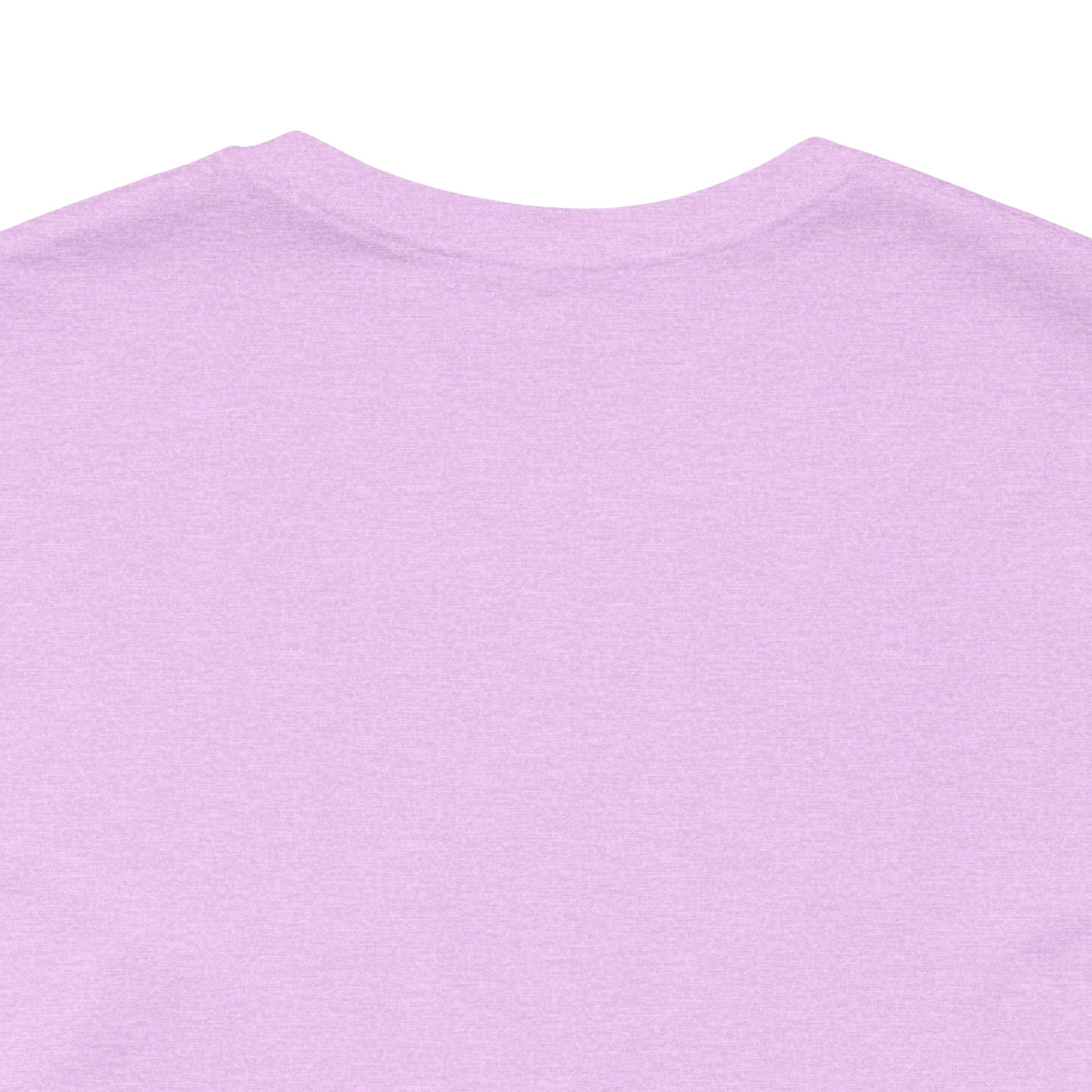 TimeWarp Drip Back view: Printify Luck Don't Chase Nobody 4-Leaf Clover tee, light purple drip, street-ready round neck, bold swag energy. streetwear apparel