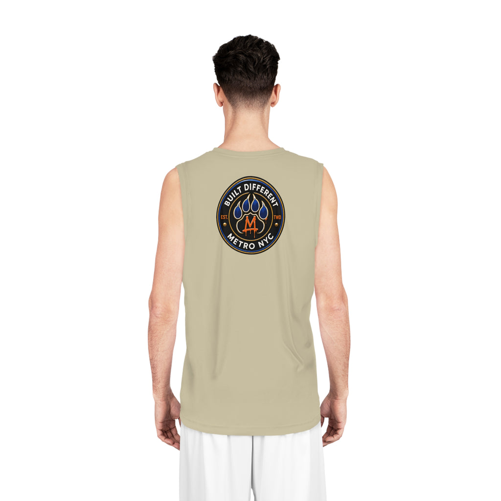 Basketball Jersey  (Light Yellow) — Metro King Courts Lion Graphic (Built Different)