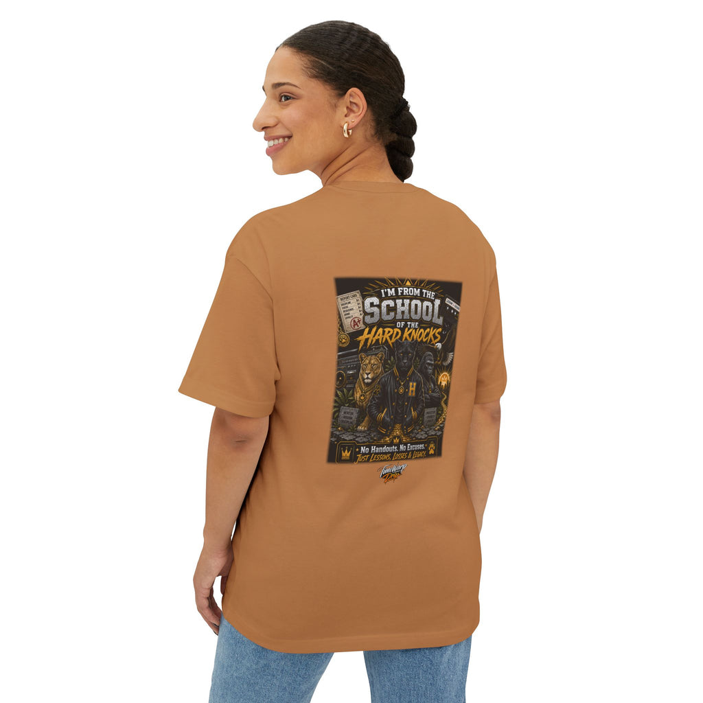 TimeWarp Drip School of Hard Knocks Graphic Tee – Forest Green – Oversized Streetwear | TimeWarp Drip