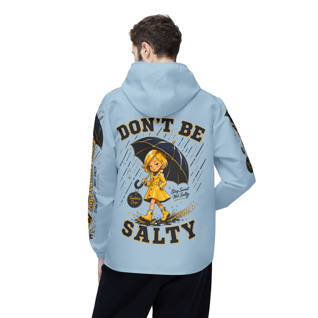 TimeWarp Drip Don't Be Salty Windbreaker – Blue Drip – Don't Be Salty Streetwear | TimeWarp Drip