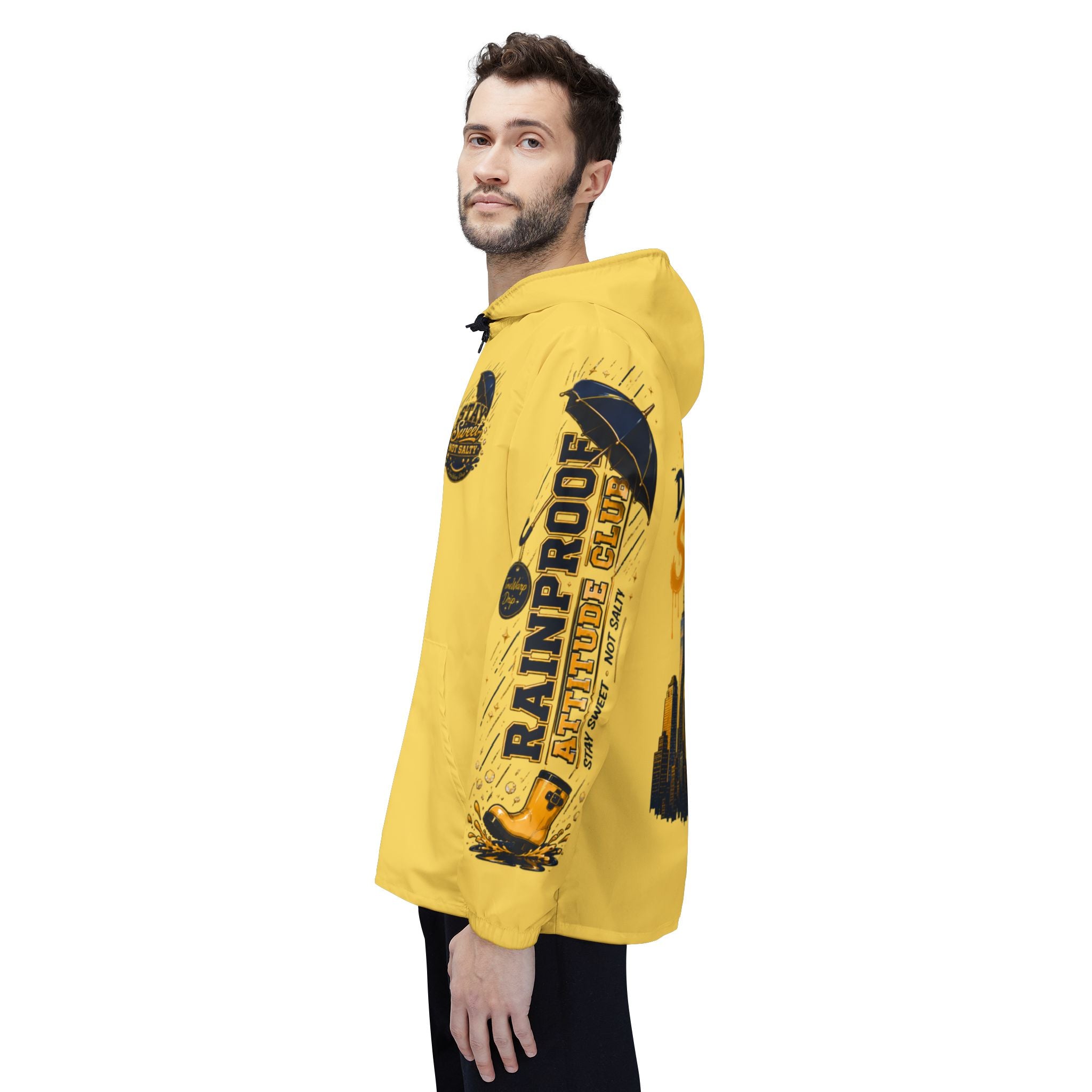 TimeWarp Drip Don't Be Salty Honey Bear Windbreaker – NYC Retro Yellow Drip – Don't Be Salty Streetwear | TimeWarp Drip