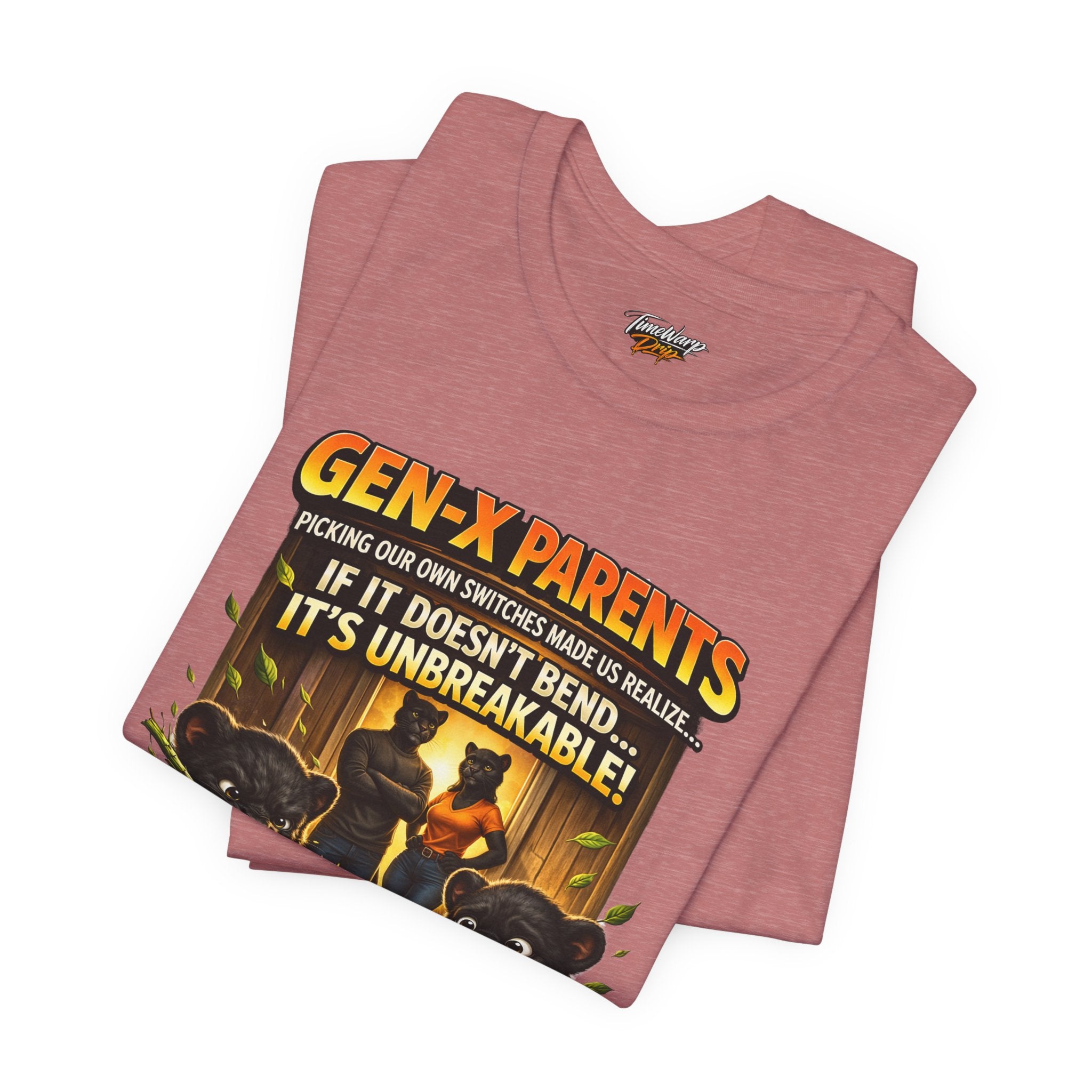 TimeWarp Drip Printify Unbreakable Black T-Shirt—Gen X "Picked Our Own Switches" streetwear tee for bold, unstoppable parents. streetwear apparel