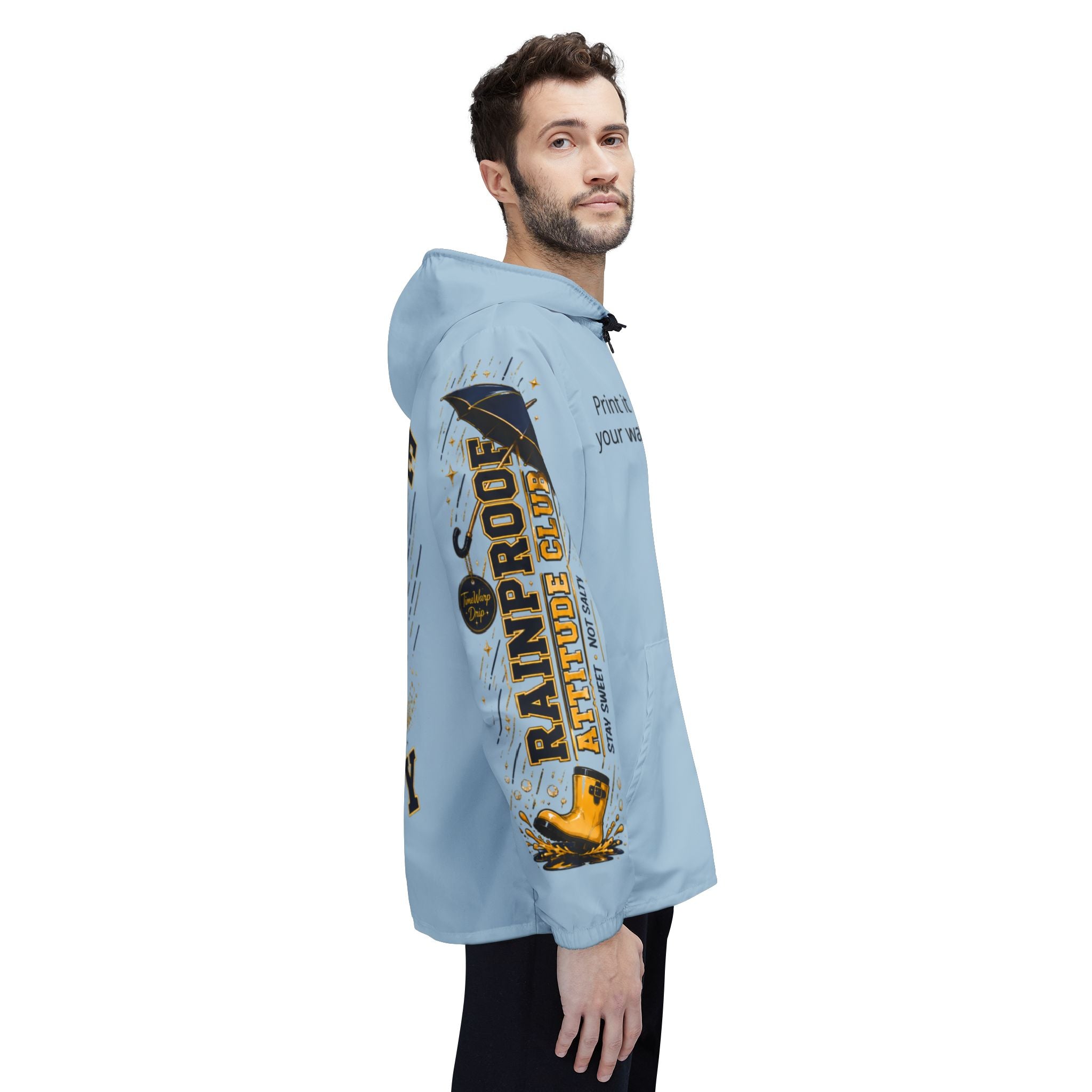 TimeWarp Drip Don't Be Salty Windbreaker – Blue Drip – Don't Be Salty Streetwear | TimeWarp Drip