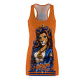 NYC Lioness Racerback Dress (Orange) — 'The Queen Drip' Streetwear Graphic