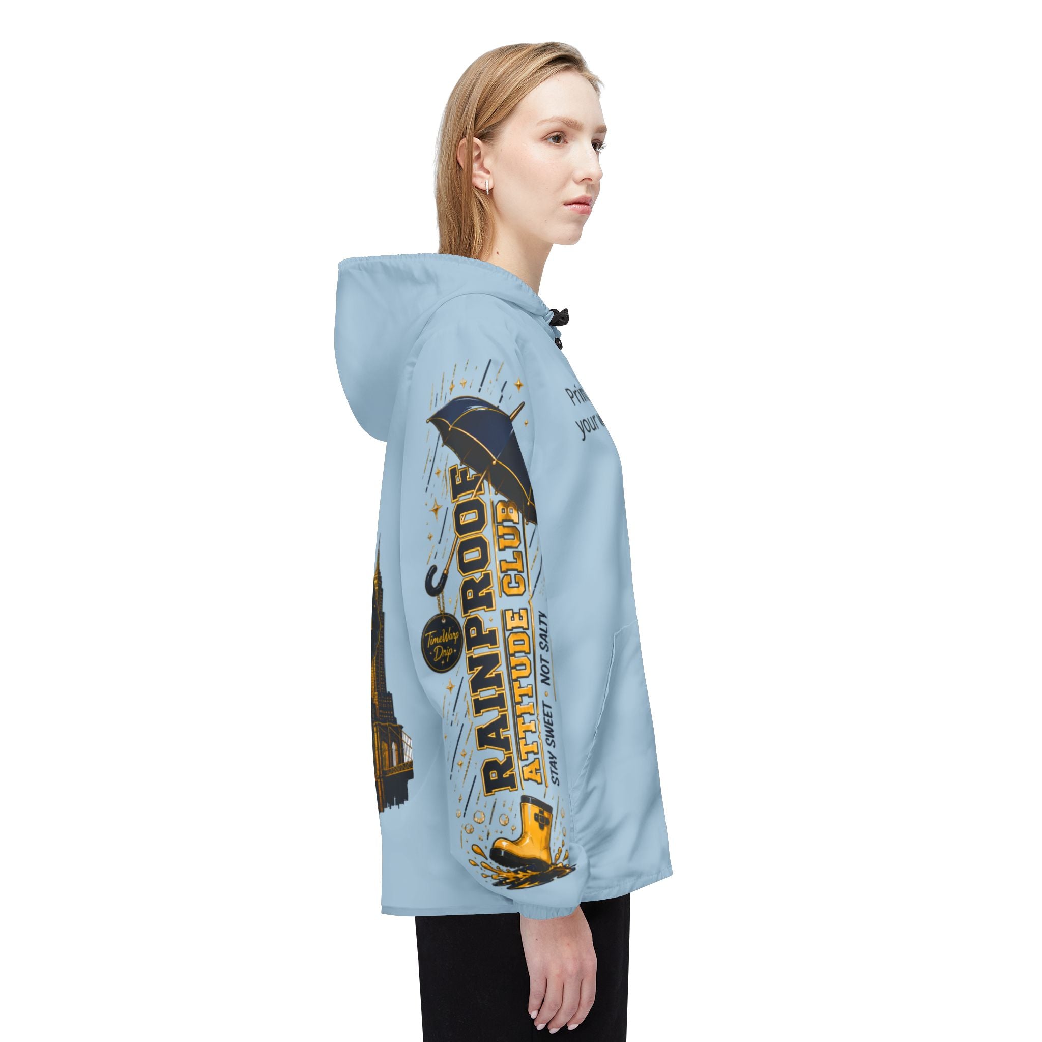 TimeWarp Drip Don't Be Salty Honey Bear Windbreaker – Retro Blue Drip – Don't Be Salty Streetwear | TimeWarp Drip