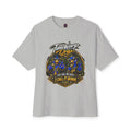 TimeWarp Drip – Oversized boxy tee in black with dual peacock hip-hop street art graphic, bold “They Call Me Crazy I Call It Genius” text. | premium streetwear