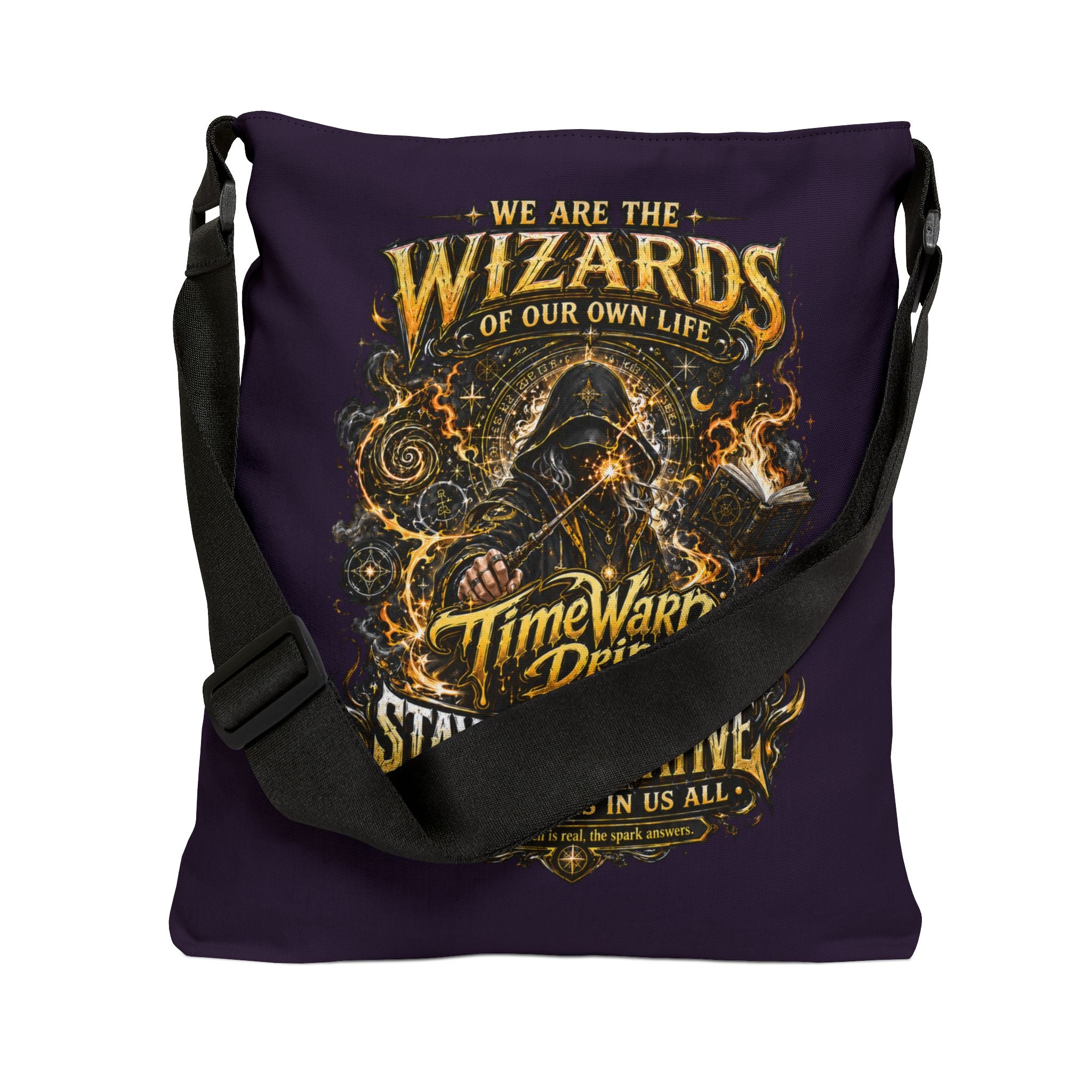 TimeWarp Drip Wizards Stay Imaginative Tote Bag – Natural – NYC Streetwear | TimeWarp Drip