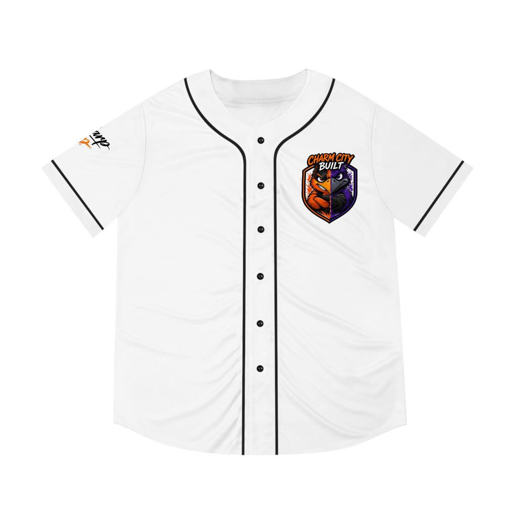 TimeWarp Drip – White graphic baseball jersey, bold city-built lettering, premium streetwear with confident urban edge and modern attitude. | premium streetwear