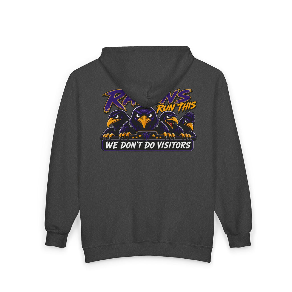 Ravens Run This Zip Hoodie — "We Don’t Do Visitors" Sports Hoodie