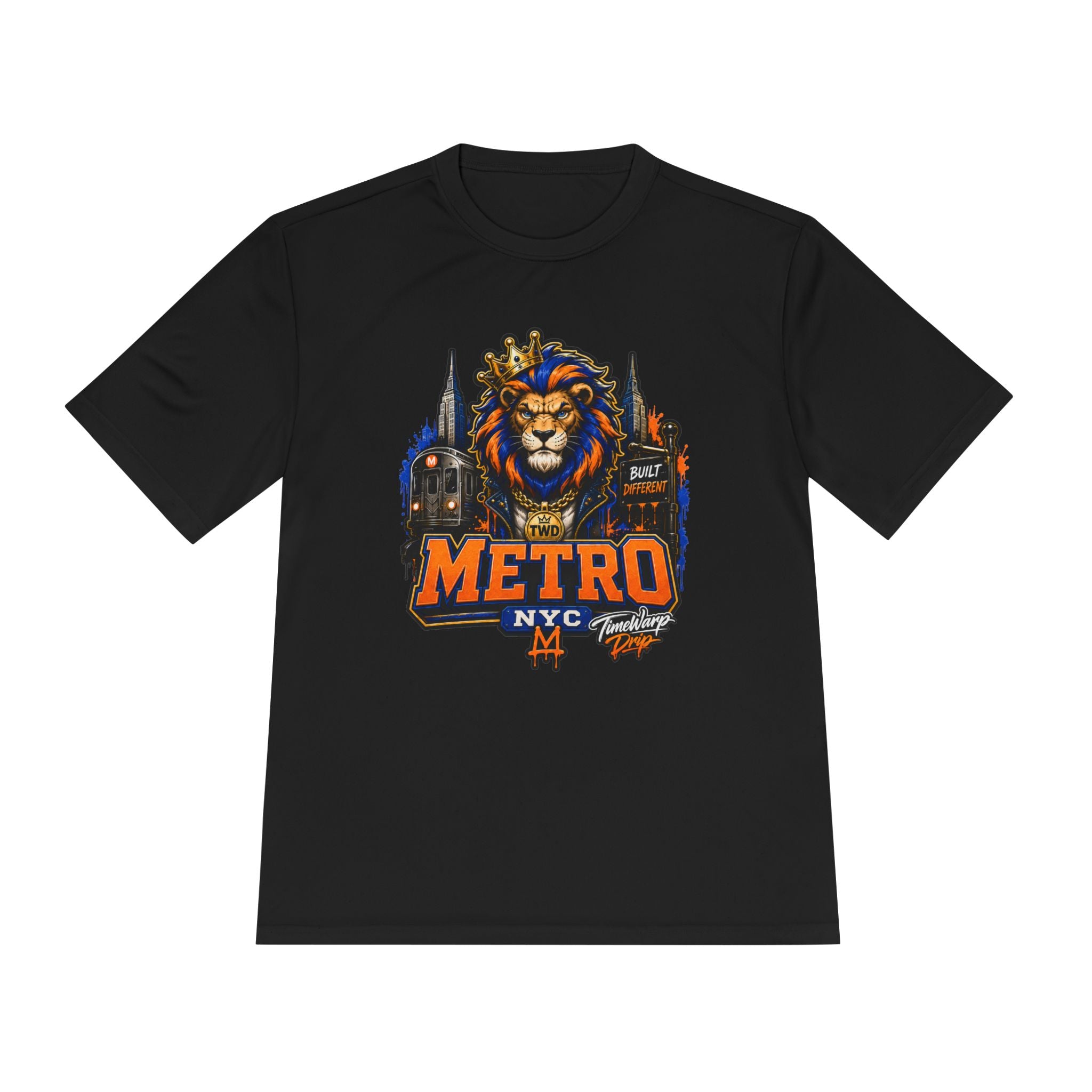 Metro NYC Lion Graphic Tee — "Built Different" Athletic Moisture‑Wicking Shirt
