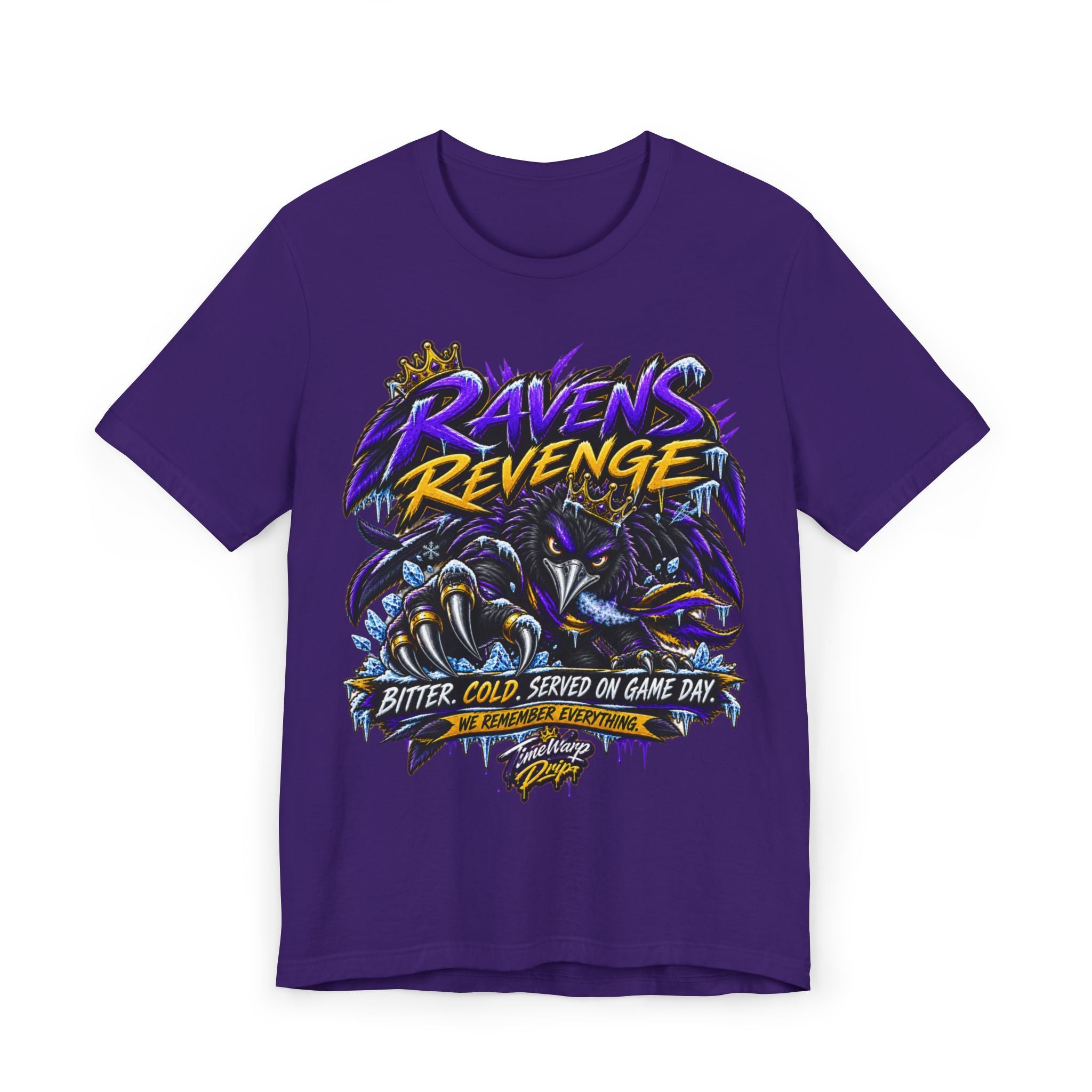 Raven Revenge T-Shirt — "Bitter, Cold, Served on Game Day" Fan Tee