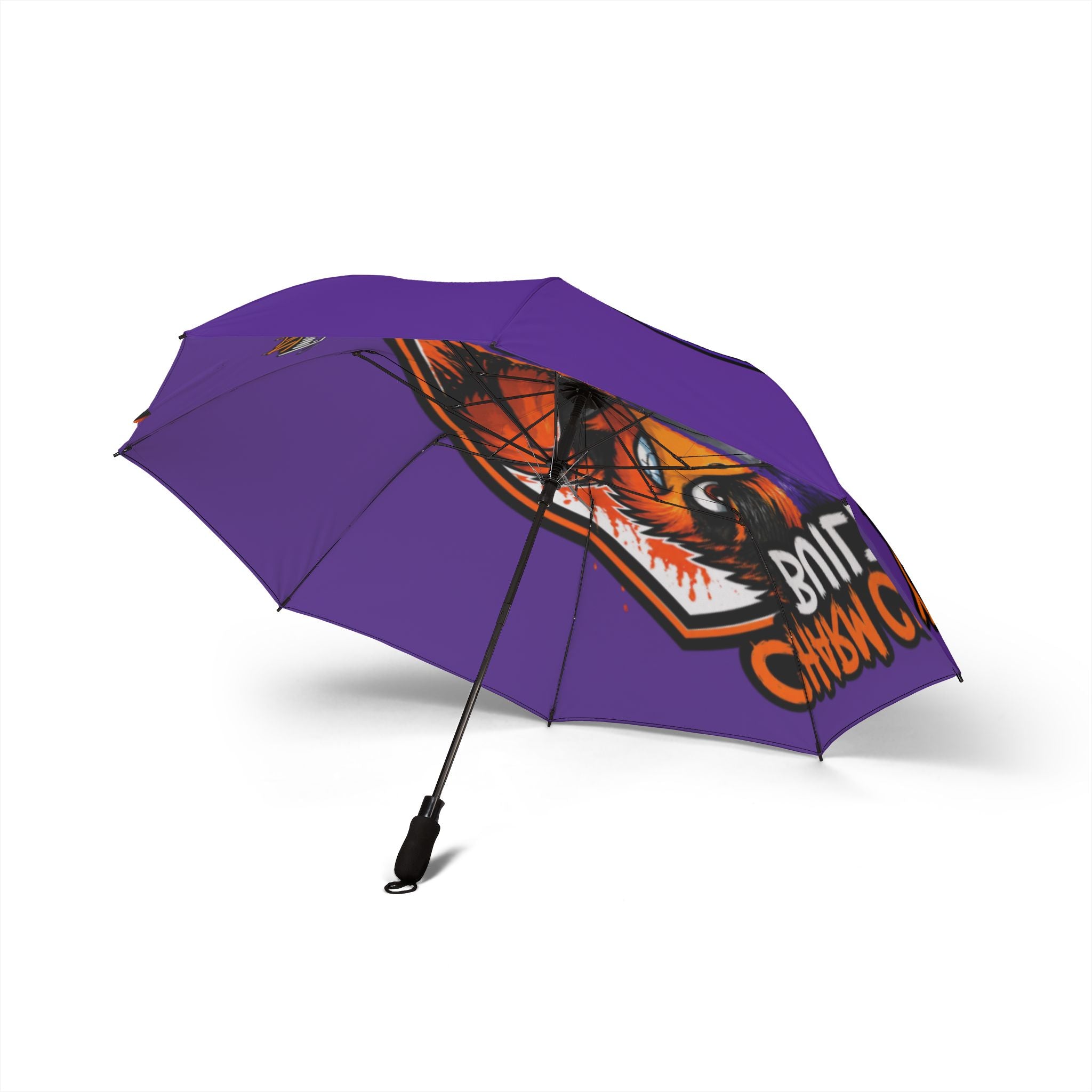 TimeWarp Drip Baltimore "Charm City Built" black foldable sports umbrella—sleek streetwear drip, semi-auto, waterproof swag. 