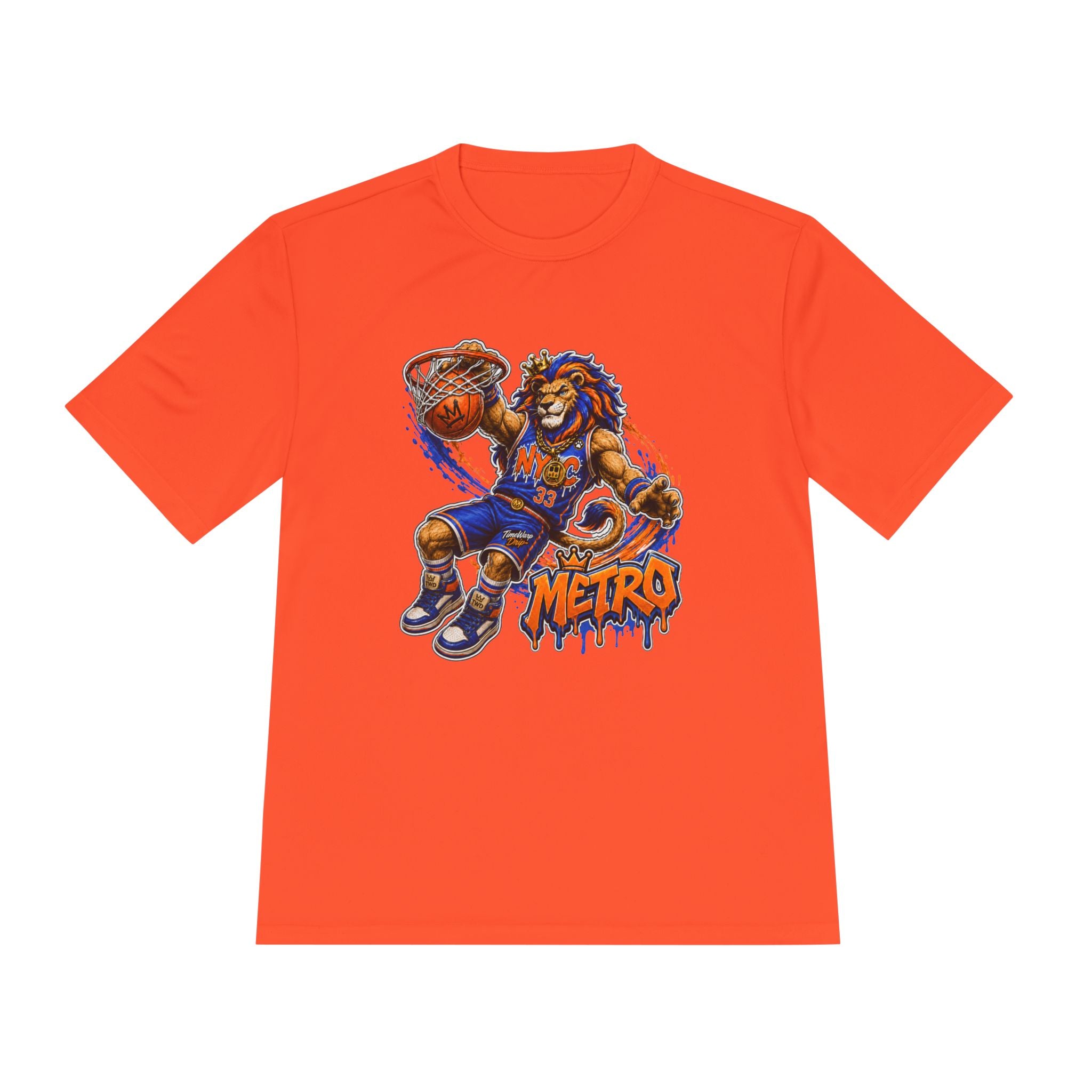 Metro NYC Basketball Tee — "Built Different" Lion Mascot Sports Shirt