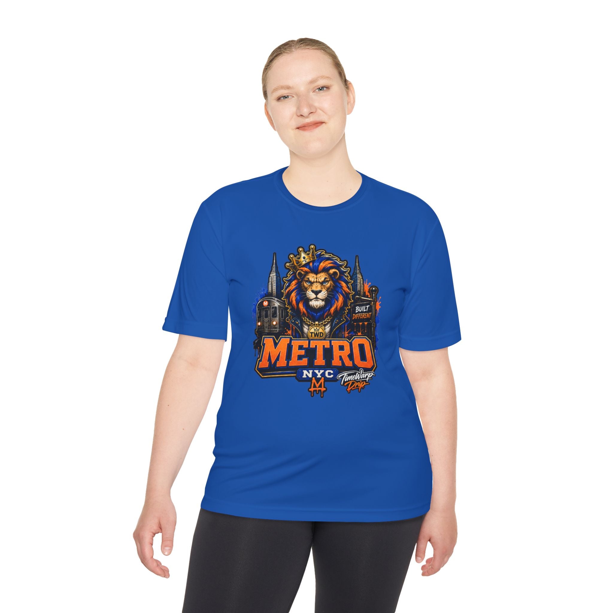 Metro NYC Lion Graphic Tee — "Built Different" Athletic Moisture‑Wicking Shirt