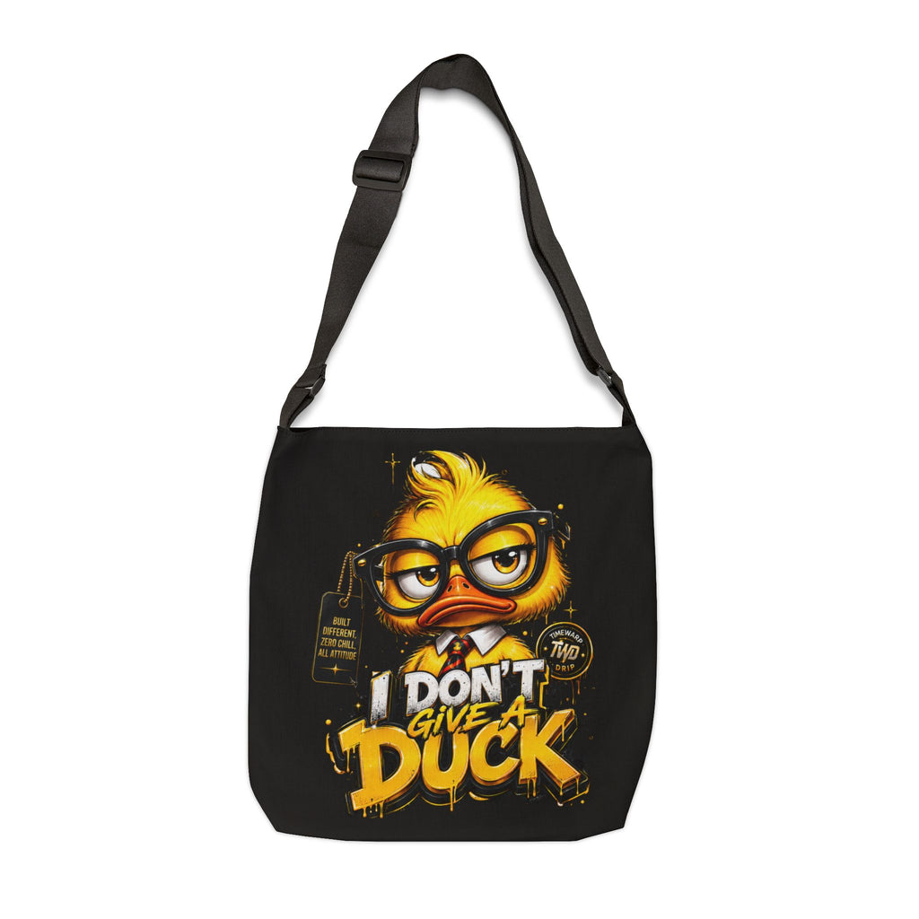'I Don't Give a Duck' Graphic Tote Bag — Bold TimeWarp Men's Design
