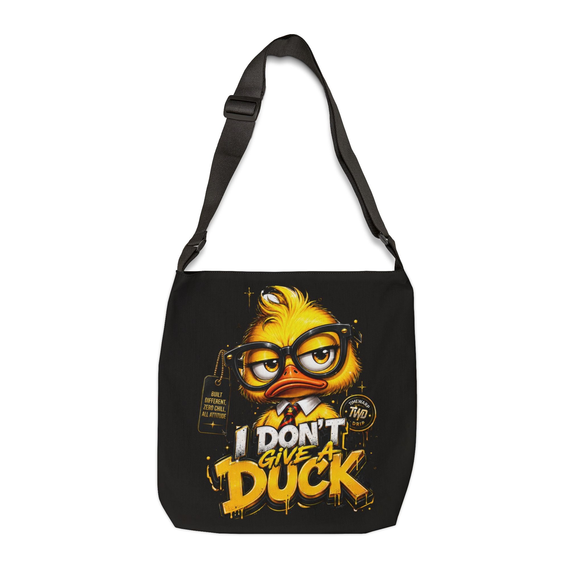 'I Don't Give a Duck' Graphic Tote Bag — Bold TimeWarp Men's Design