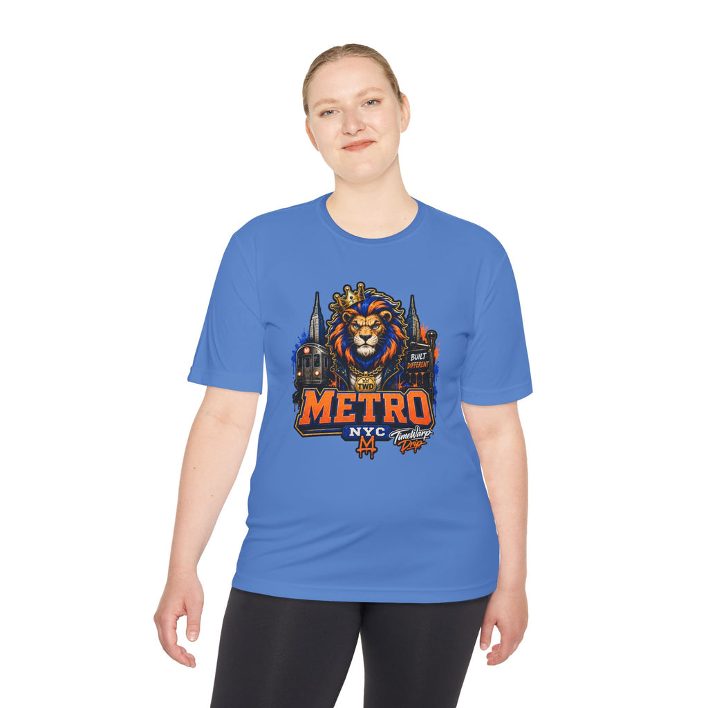 Metro NYC Lion Graphic Tee — "Built Different" Athletic Moisture‑Wicking Shirt