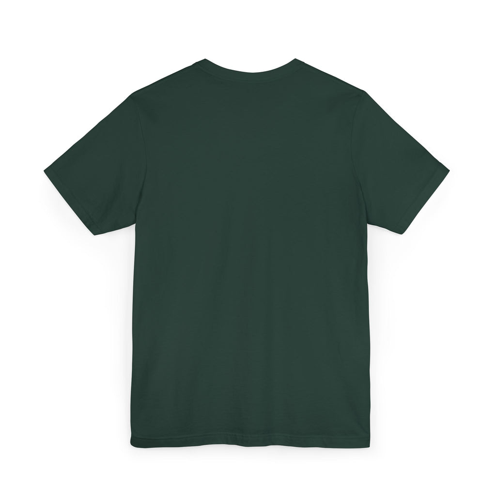 The Anti Social Wolf T-Shirt by Timewarp Drip, a plain dark green streetwear tee with short sleeves, is displayed from the back on a white background. The shirt features no visible logos, designs, or patterns.