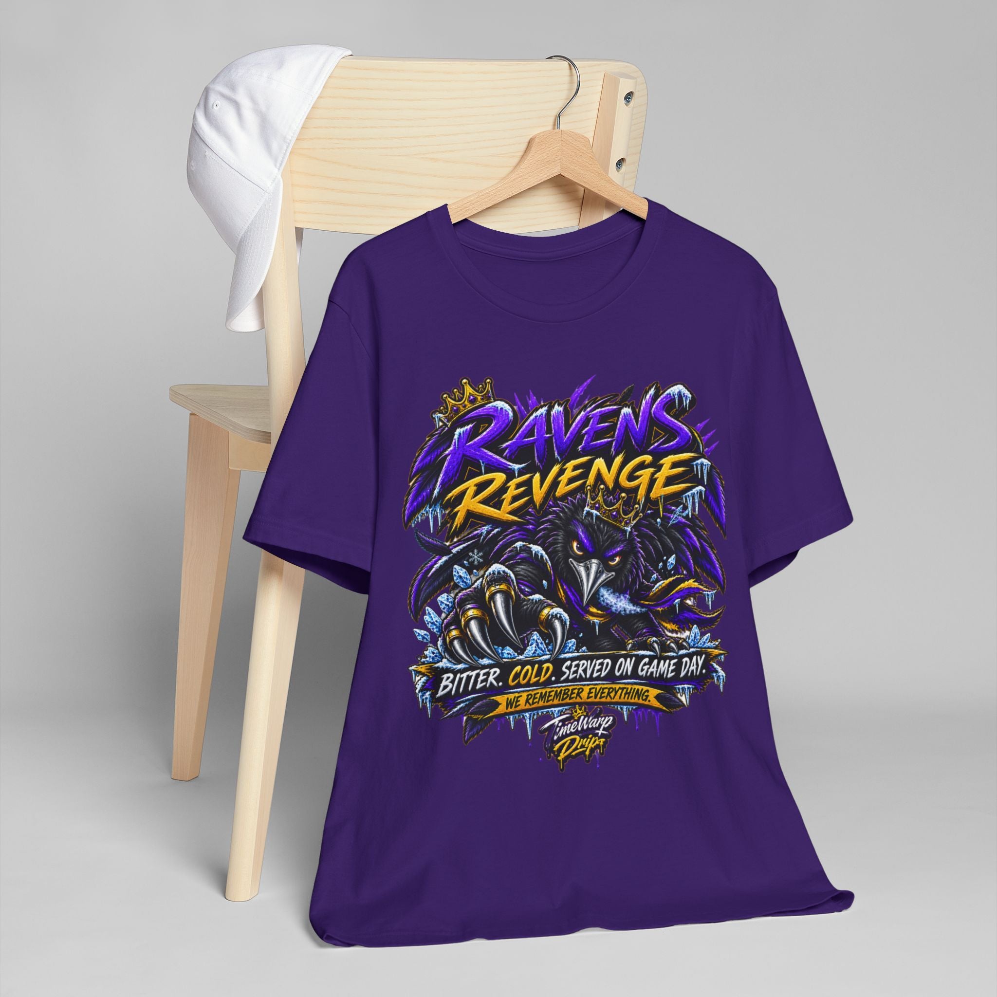 Raven Revenge T-Shirt — "Bitter, Cold, Served on Game Day" Fan Tee