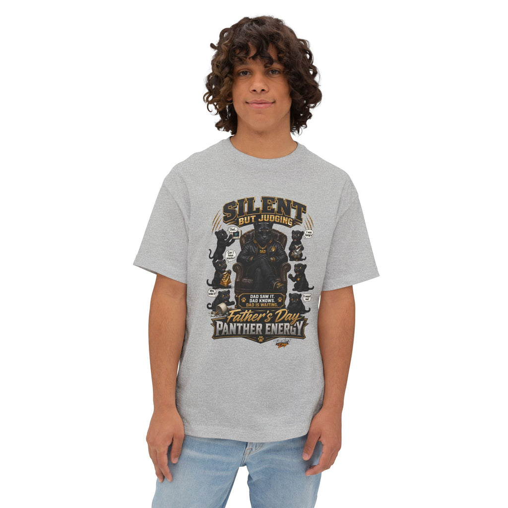 TimeWarp Drip Silent But Judging Panther Energy Graphic Tee – Black – Oversized Streetwear | TimeWarp Drip
