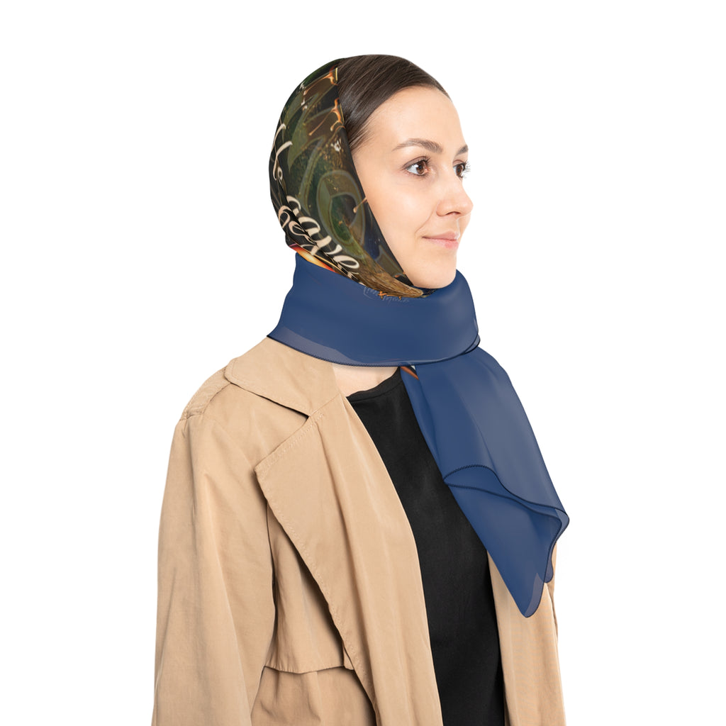 TimeWarp Drip Street queen rocks tan coat, black top, and TimeWarp Drip ’s bold Bible Verse Poly Scarf—holy drip meets city style. Premium Urban Fashionapparel