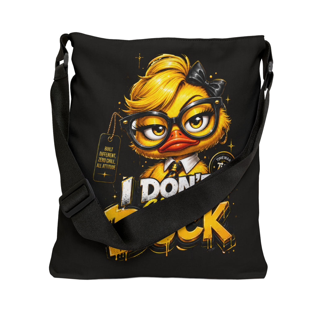 I Don't Give a Duck Tote Bag — Bold TimeWarp Women's Graphic Tote
