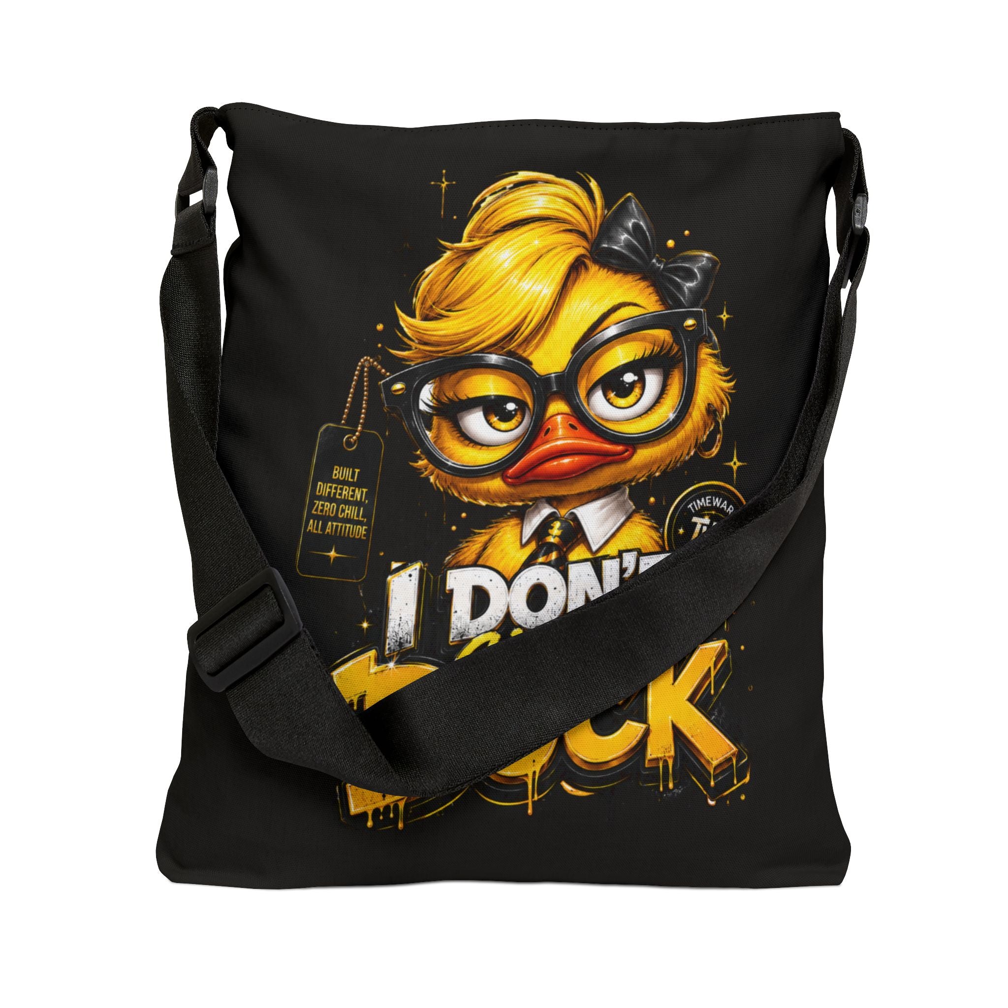 I Don't Give a Duck Tote Bag — Bold TimeWarp Women's Graphic Tote