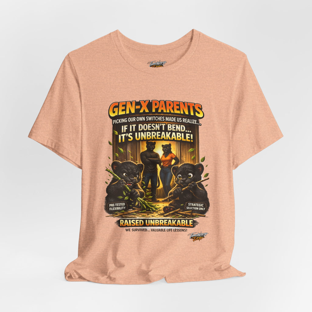 TimeWarp Drip Black Raised Unbreakable T-Shirt—Gen X streetwear drip, bold "Picked Our Own Switches" bears, retro-cool parent flex. streetwear apparel