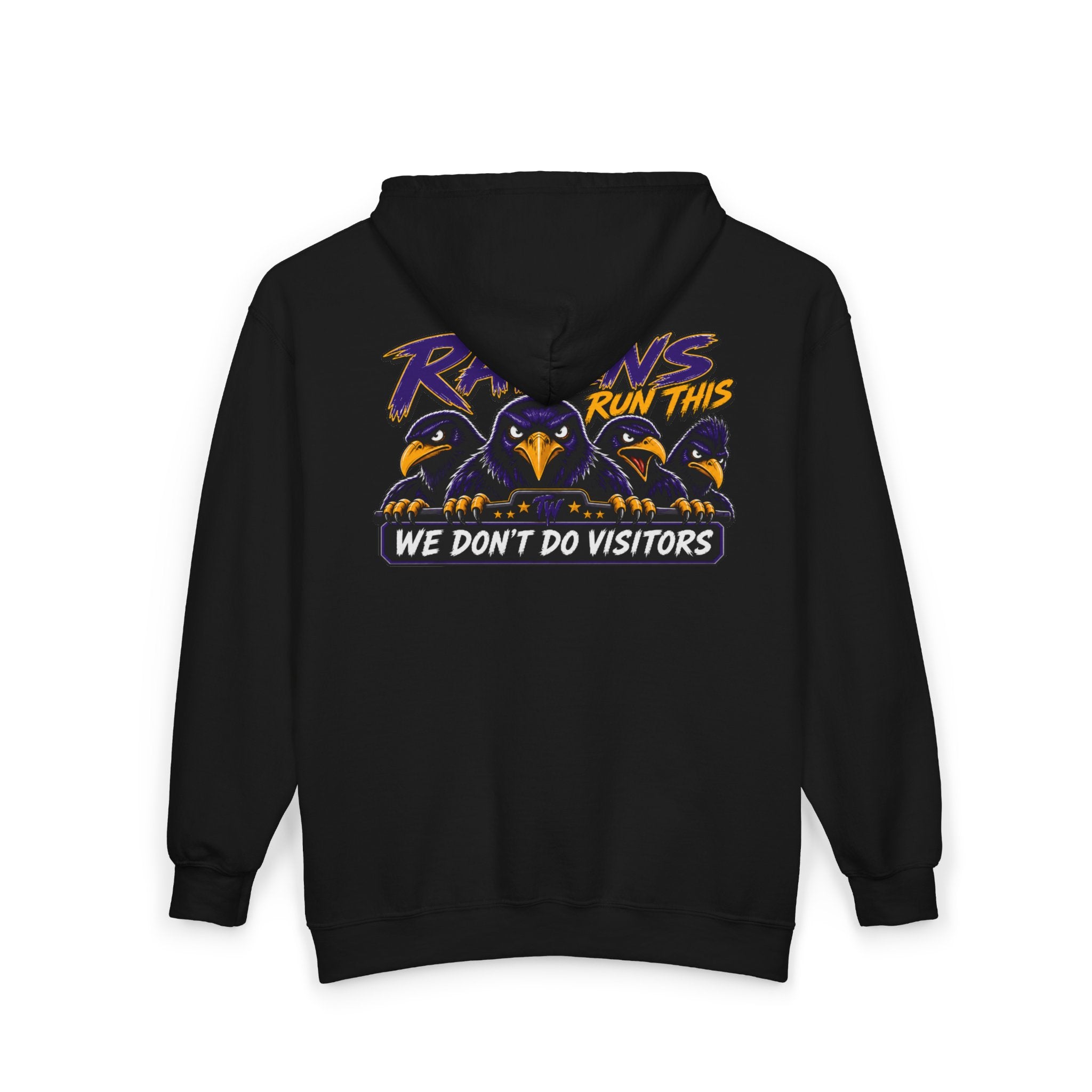 Ravens Run This Zip Hoodie — "We Don’t Do Visitors" Sports Hoodie