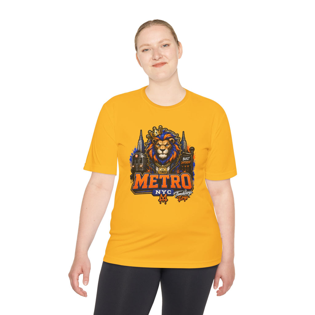 Metro NYC Lion Graphic Tee — "Built Different" Athletic Moisture‑Wicking Shirt