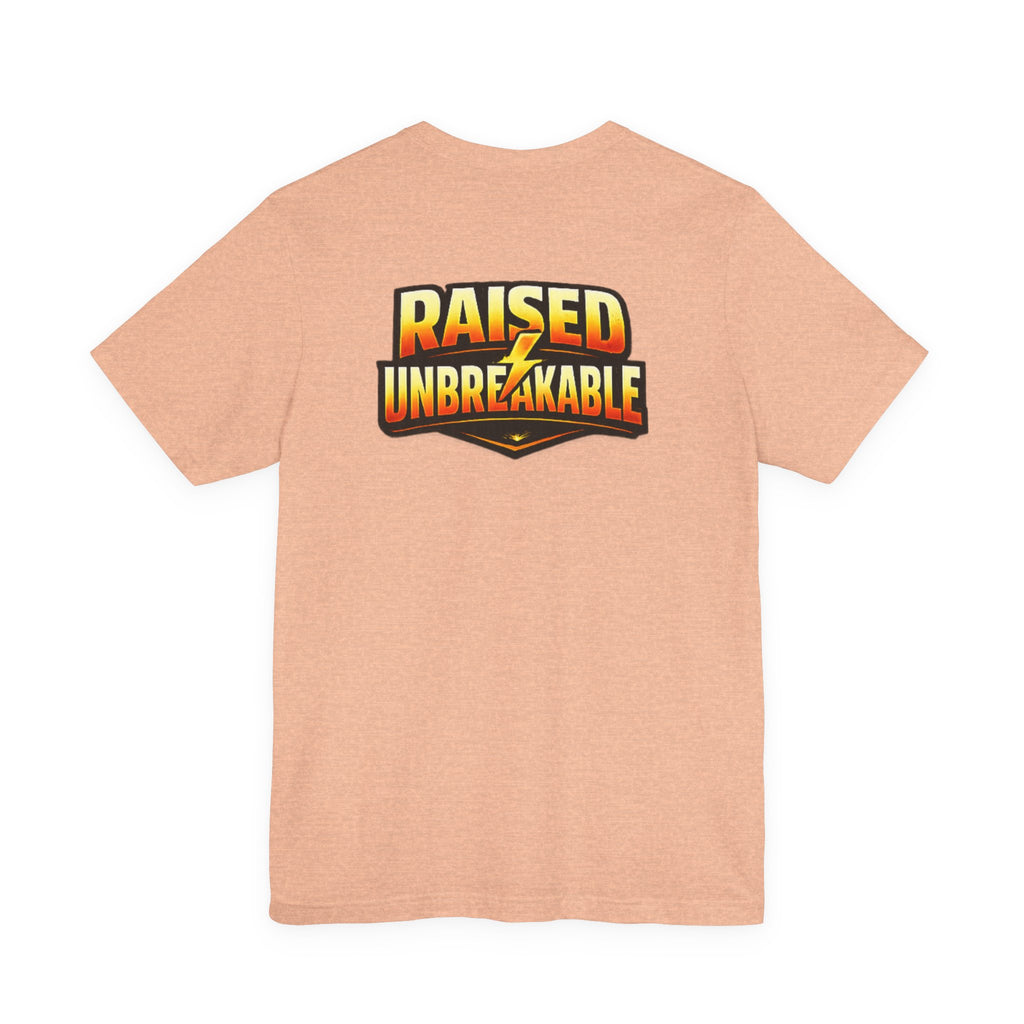 TimeWarp Drip Unbreakable Raised Tee in jet black pops with a yellow-orange "Picked Our Own Switches" street art back graphic. streetwear apparel