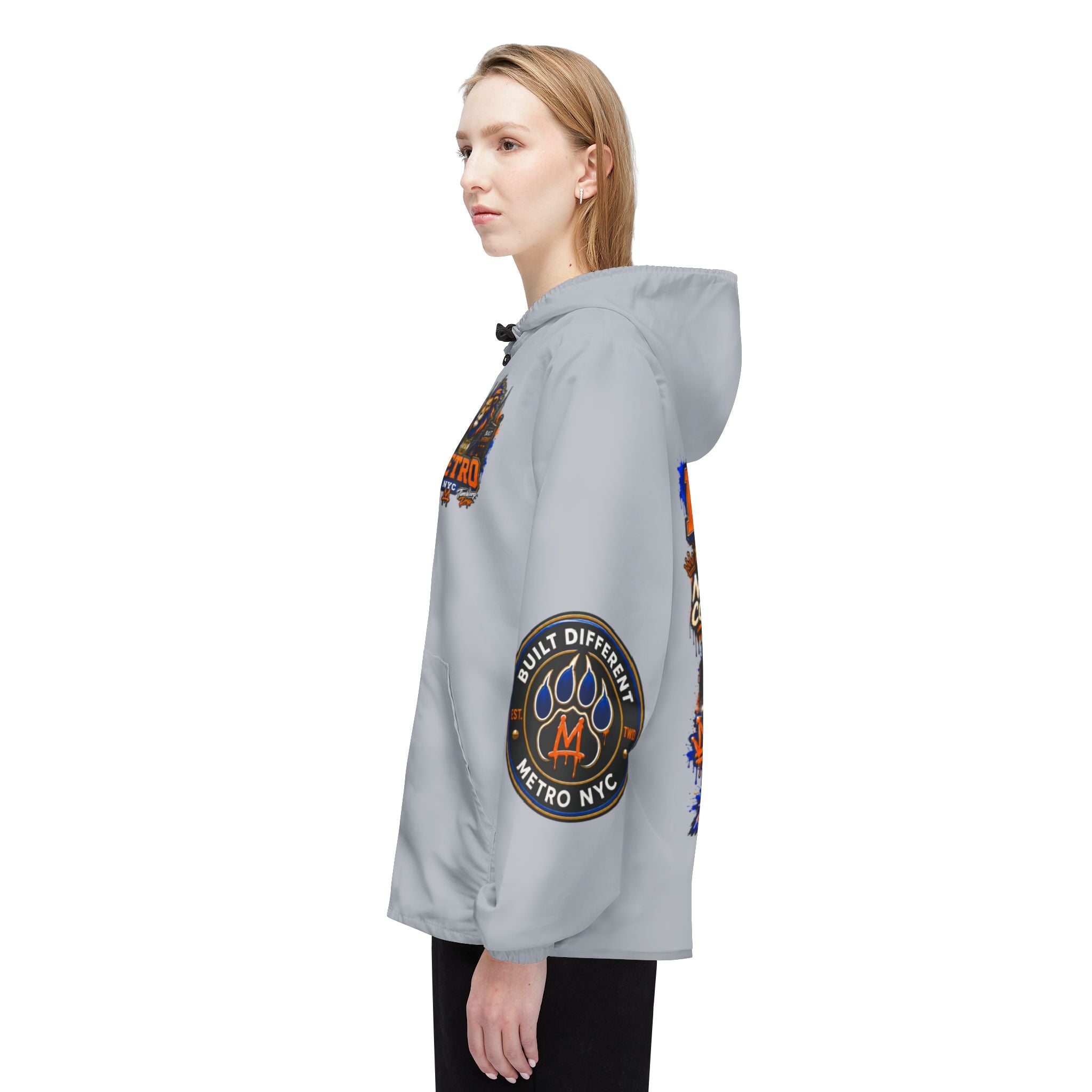 Basketball Windbreaker —  'ANTE UP' Metro Championship Streetwear (Gray)