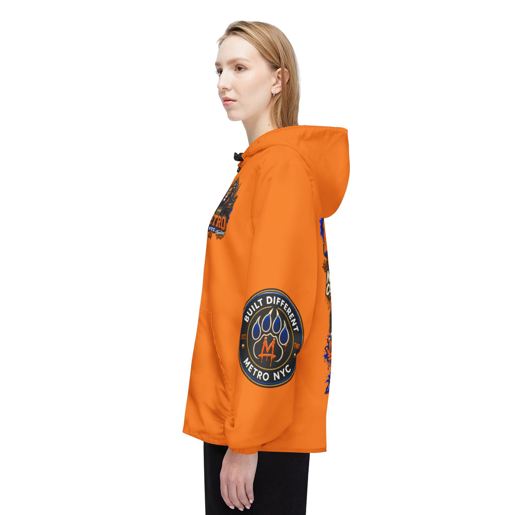 Basketball Windbreaker —  'ANTE UP' Metro Championship Streetwear (Orange)