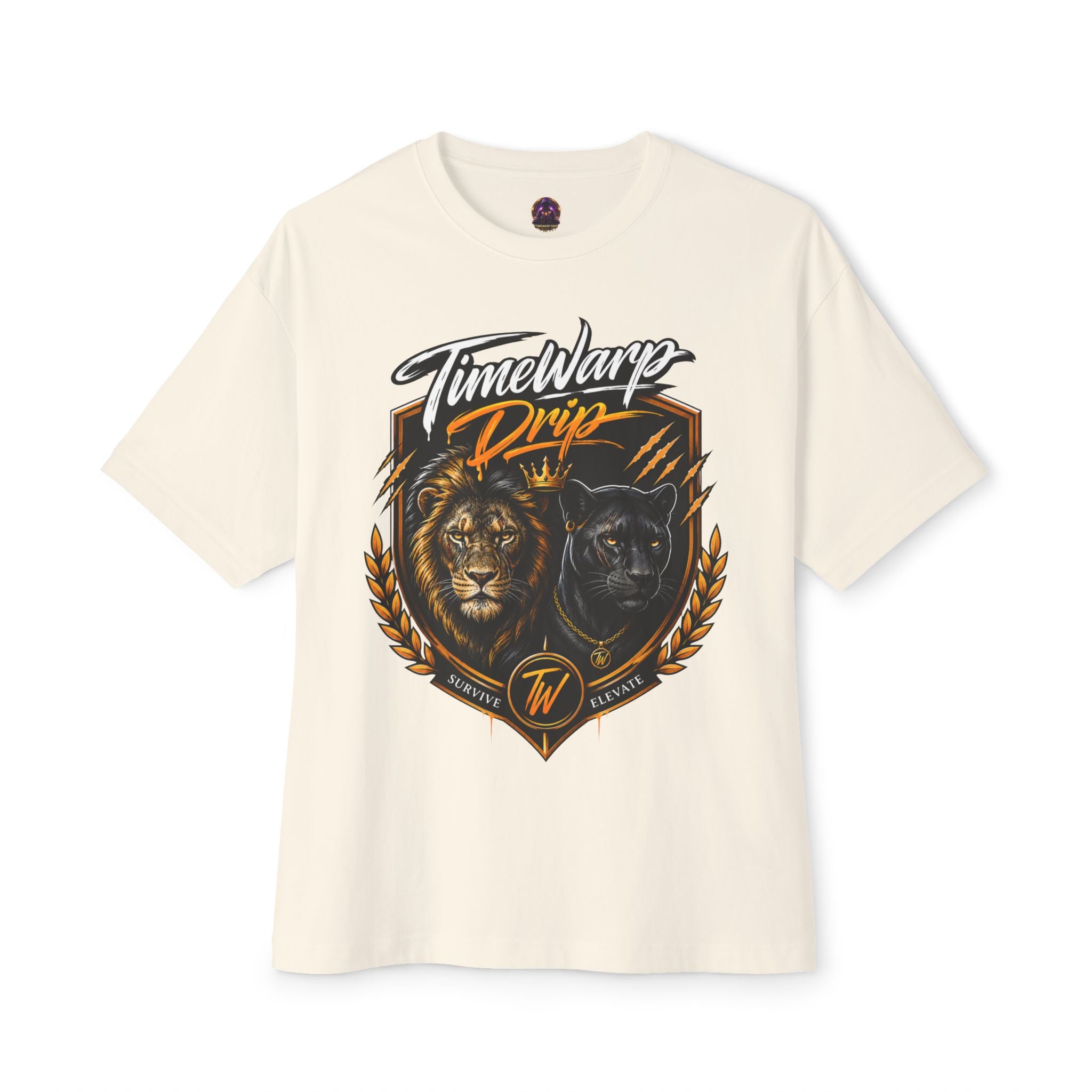 TimeWarp Drip School of Hard Knocks Graphic Tee – Grey – Oversized Streetwear | TimeWarp Drip