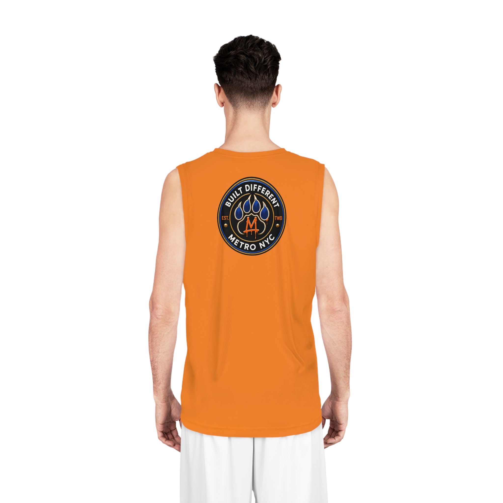 Basketball Jersey  (Orange) — Metro King Courts Lion Graphic (Built Different)