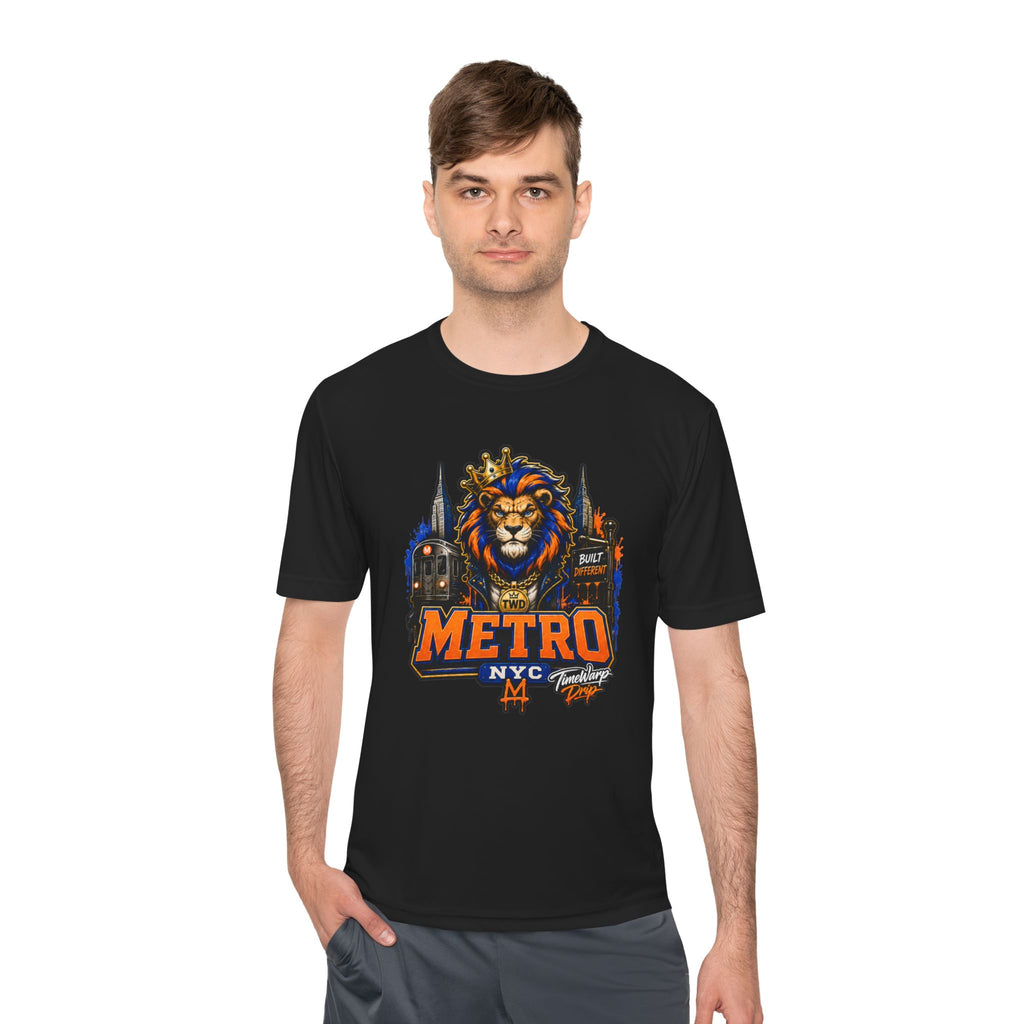 Metro NYC Lion Graphic Tee — "Built Different" Athletic Moisture‑Wicking Shirt